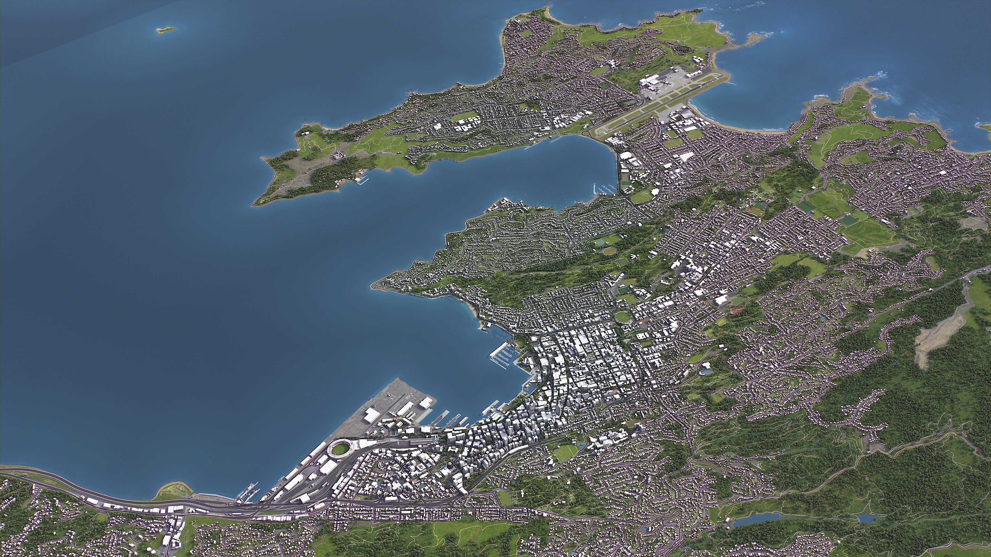 Wellington - 3D City Model Low-poly 3D model_12