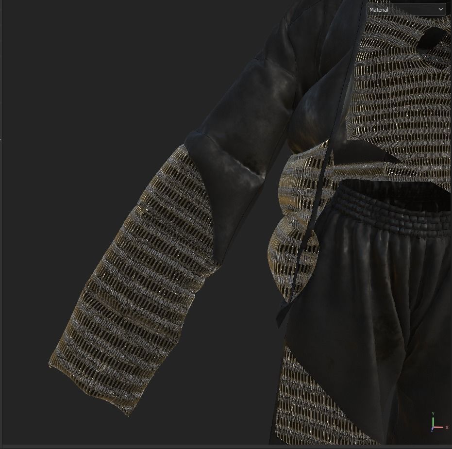 puffy jacket Cloth Garment nilon Fashion 3D model 3D model Low-poly 3D model_19