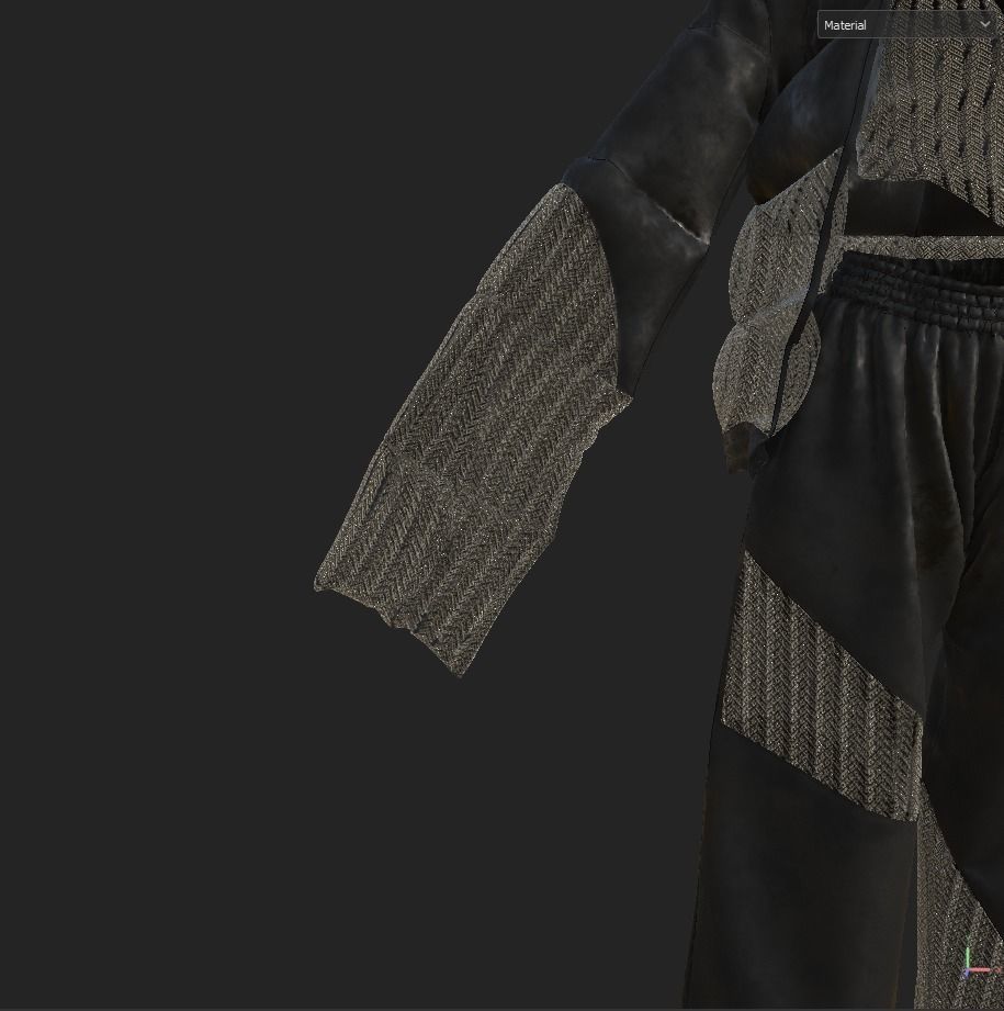 puffy jacket Cloth Garment nilon Fashion 3D model 3D model Low-poly 3D model_15