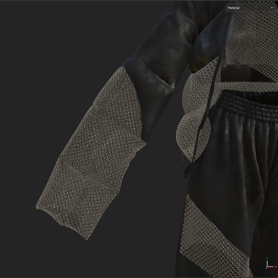 puffy jacket Cloth Garment nilon Fashion 3D model 3D model Low-poly 3D model_17