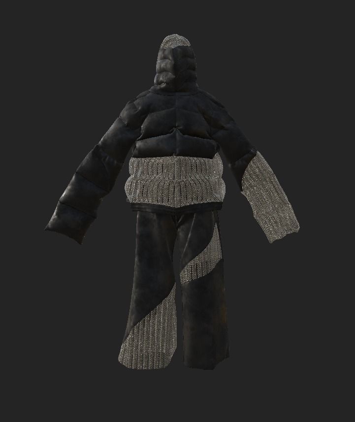 puffy jacket Cloth Garment nilon Fashion 3D model 3D model Low-poly 3D model_40