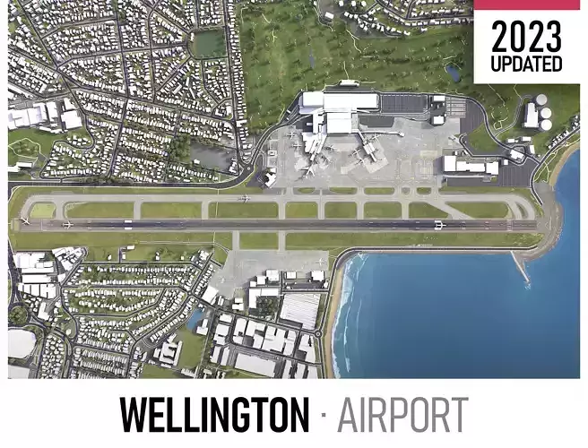 Wellington - 3D Airport Model Low-poly 3D model