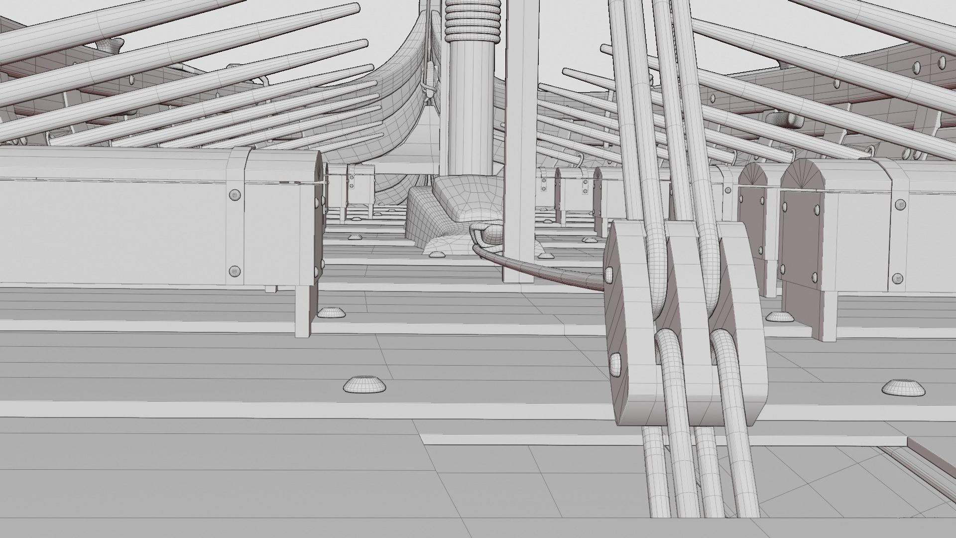 Viking realistic longship- Karvi- boat game-ready Low-poly 3D model_32