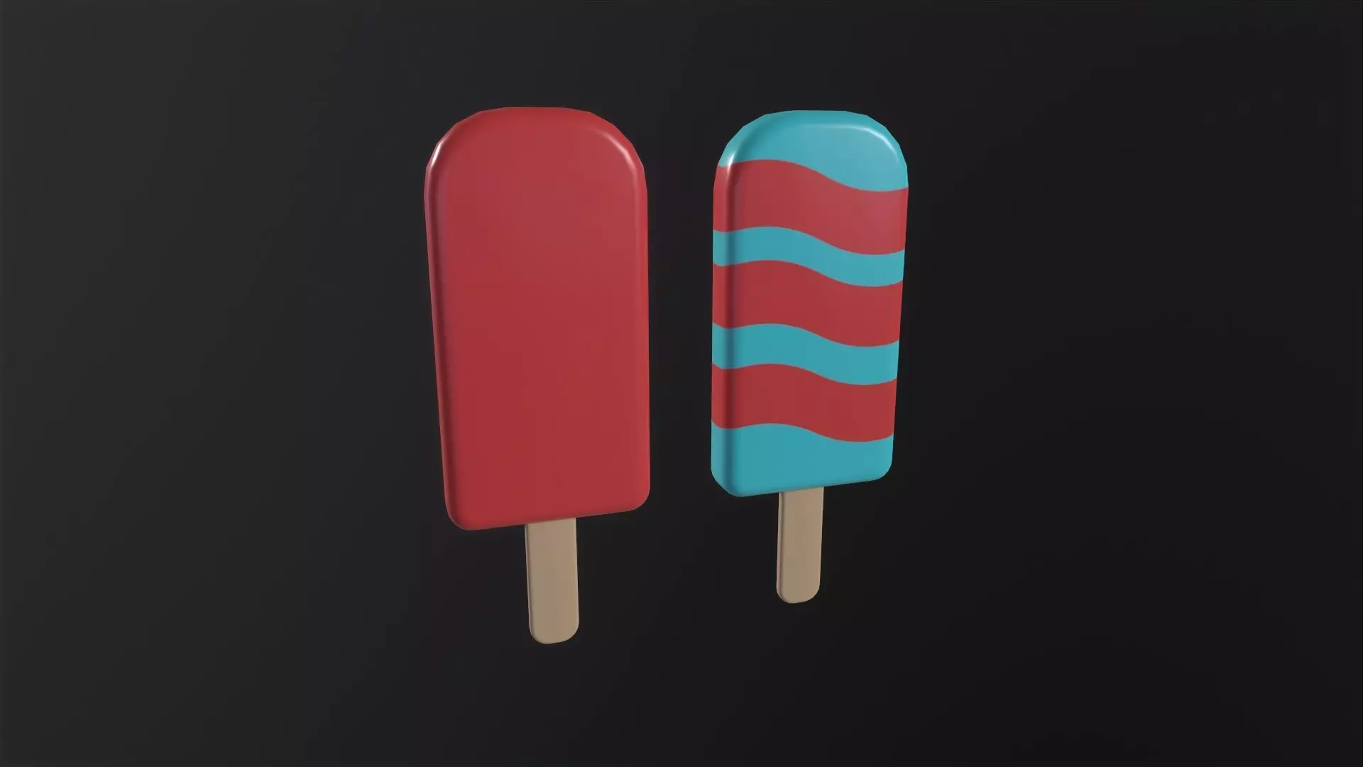 Popsicle Icecream 3D Model Low-poly 3D model