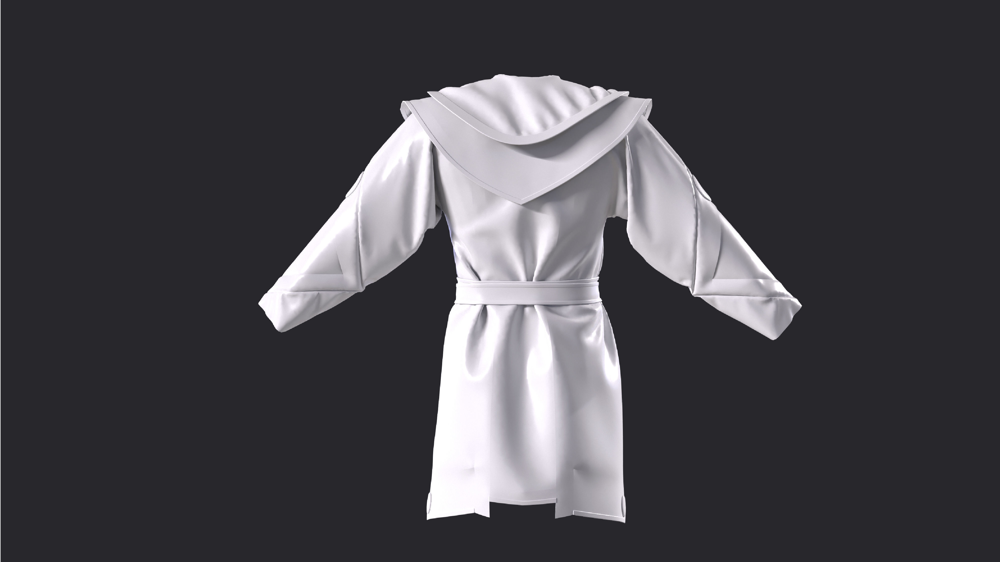 Medieval tunic male clothes 3D model_3