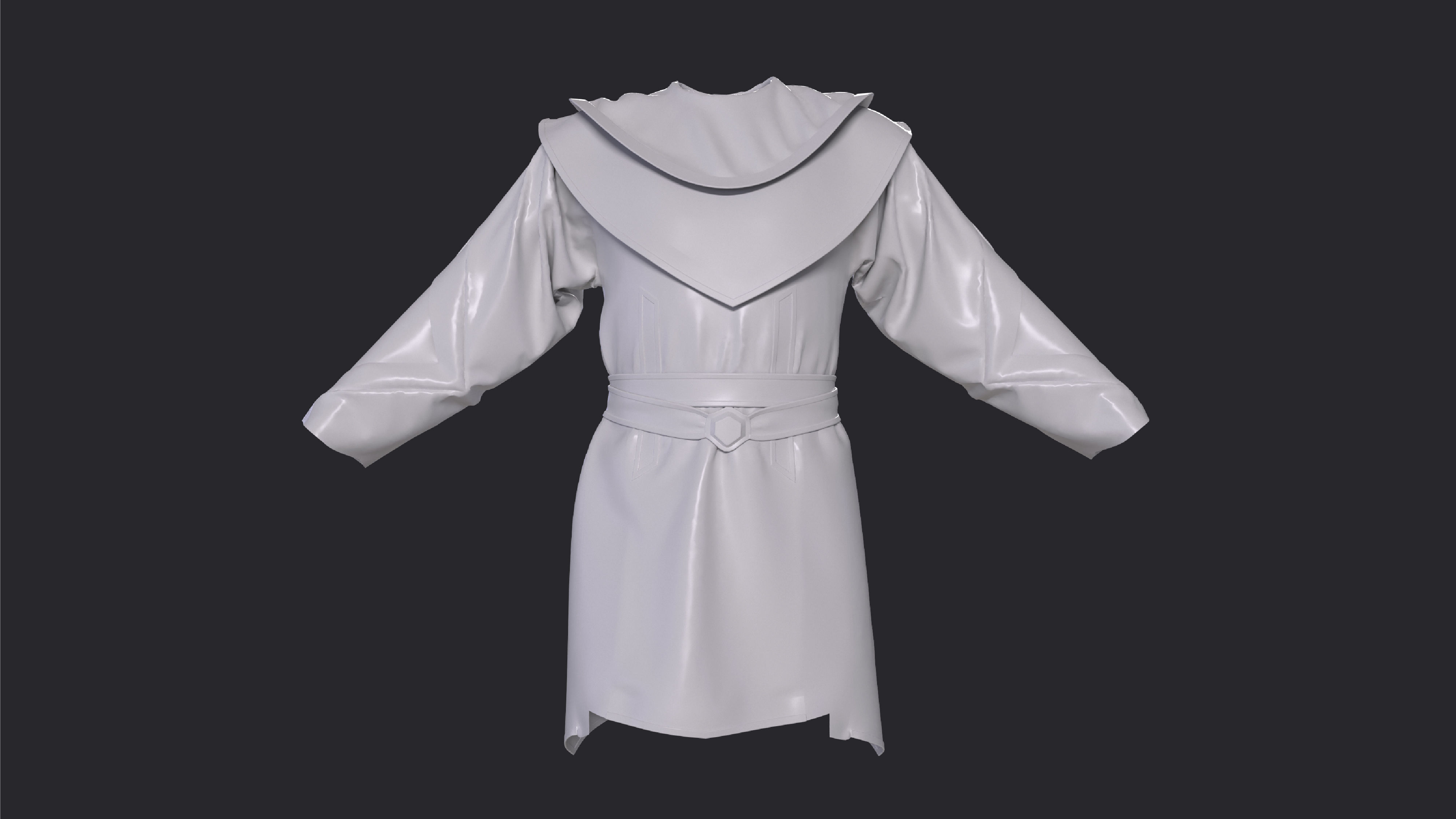 Medieval tunic male clothes 3D model_2