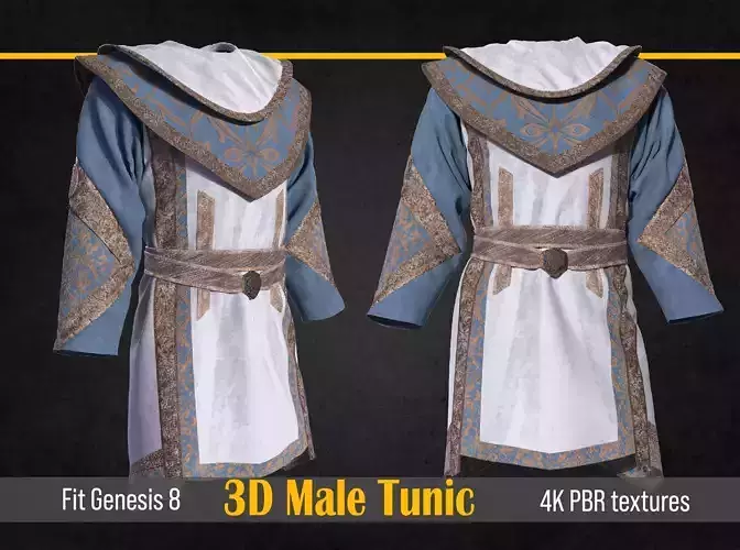Medieval tunic male clothes  3D model