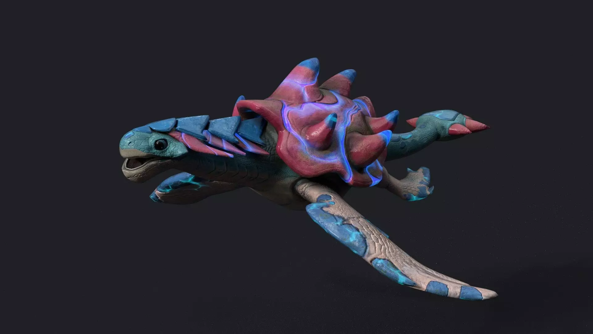 Turtle Dragon Low-poly 3D model_0