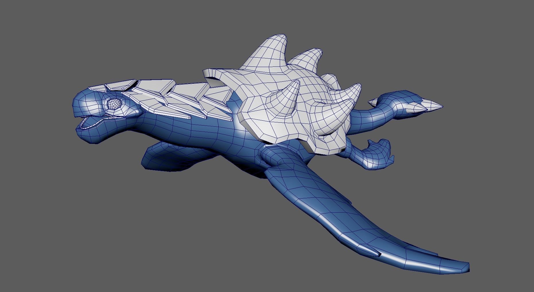 Turtle Dragon Low-poly 3D model_6