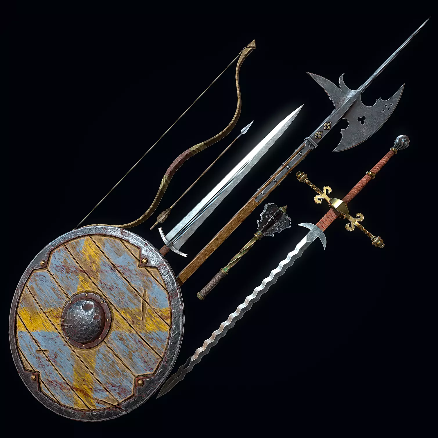 Collection of Medieval Melee Weapons _0