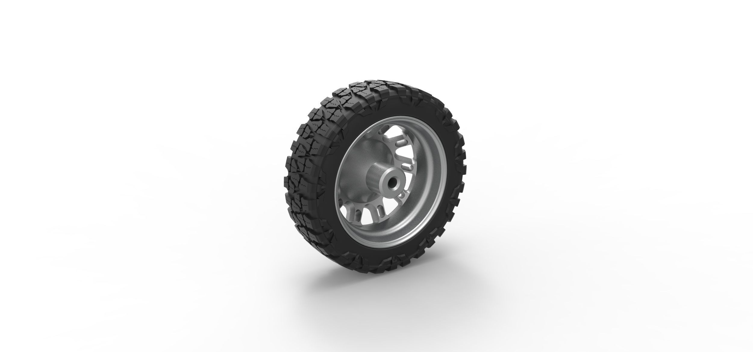 Front semi wheel for pickup V19 Scale 1 to 25 3D print model_7