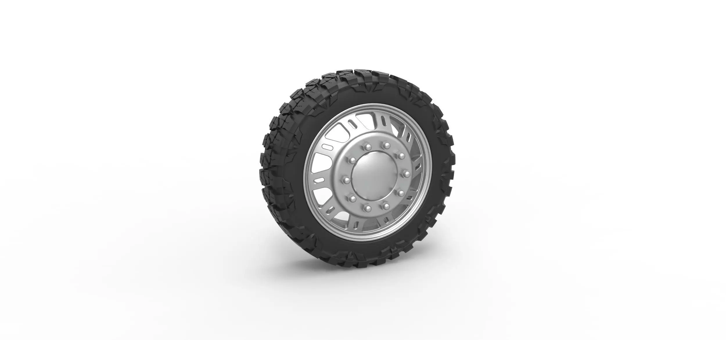 Front semi wheel for pickup V19 Scale 1 to 25 3D print model_0