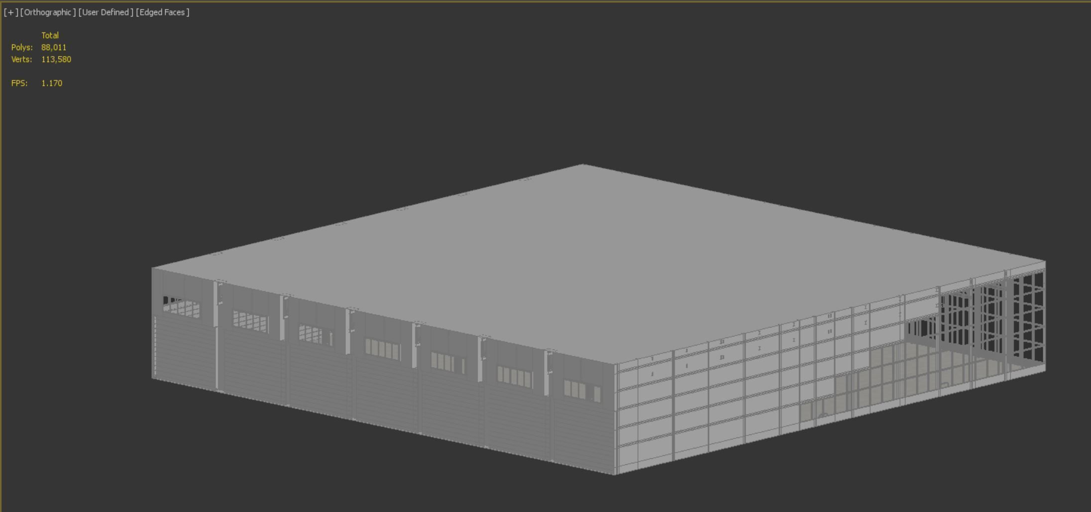 Low poly warehouse 12 Low-poly 3D model_12