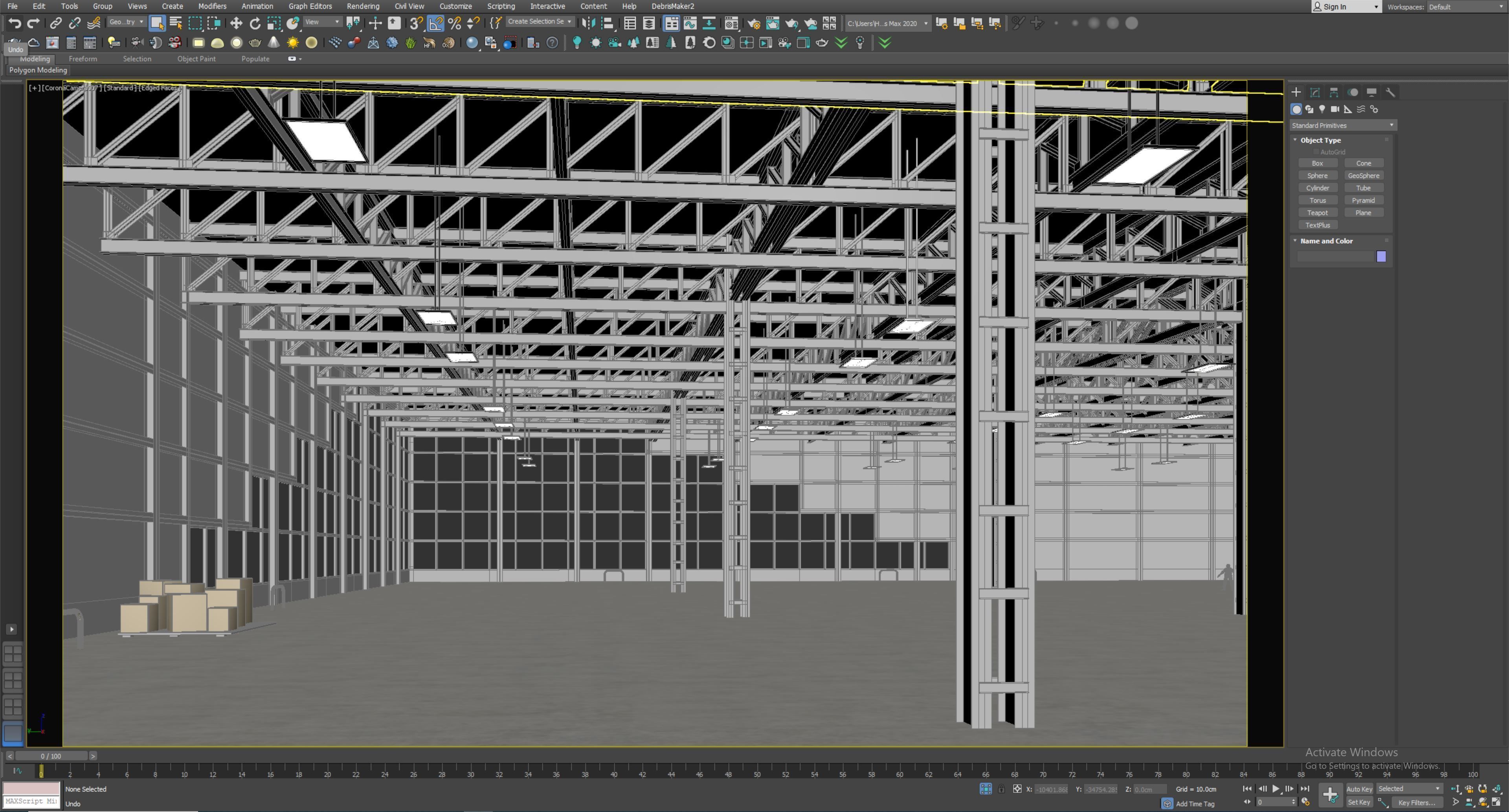 Low poly warehouse 12 Low-poly 3D model_11