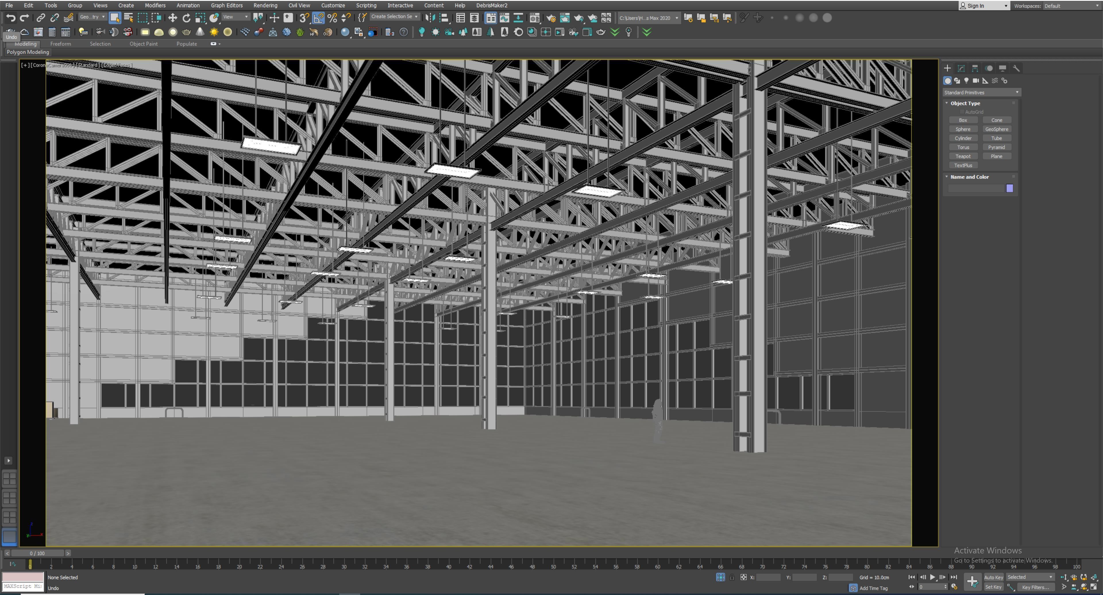 Low poly warehouse 12 Low-poly 3D model_10