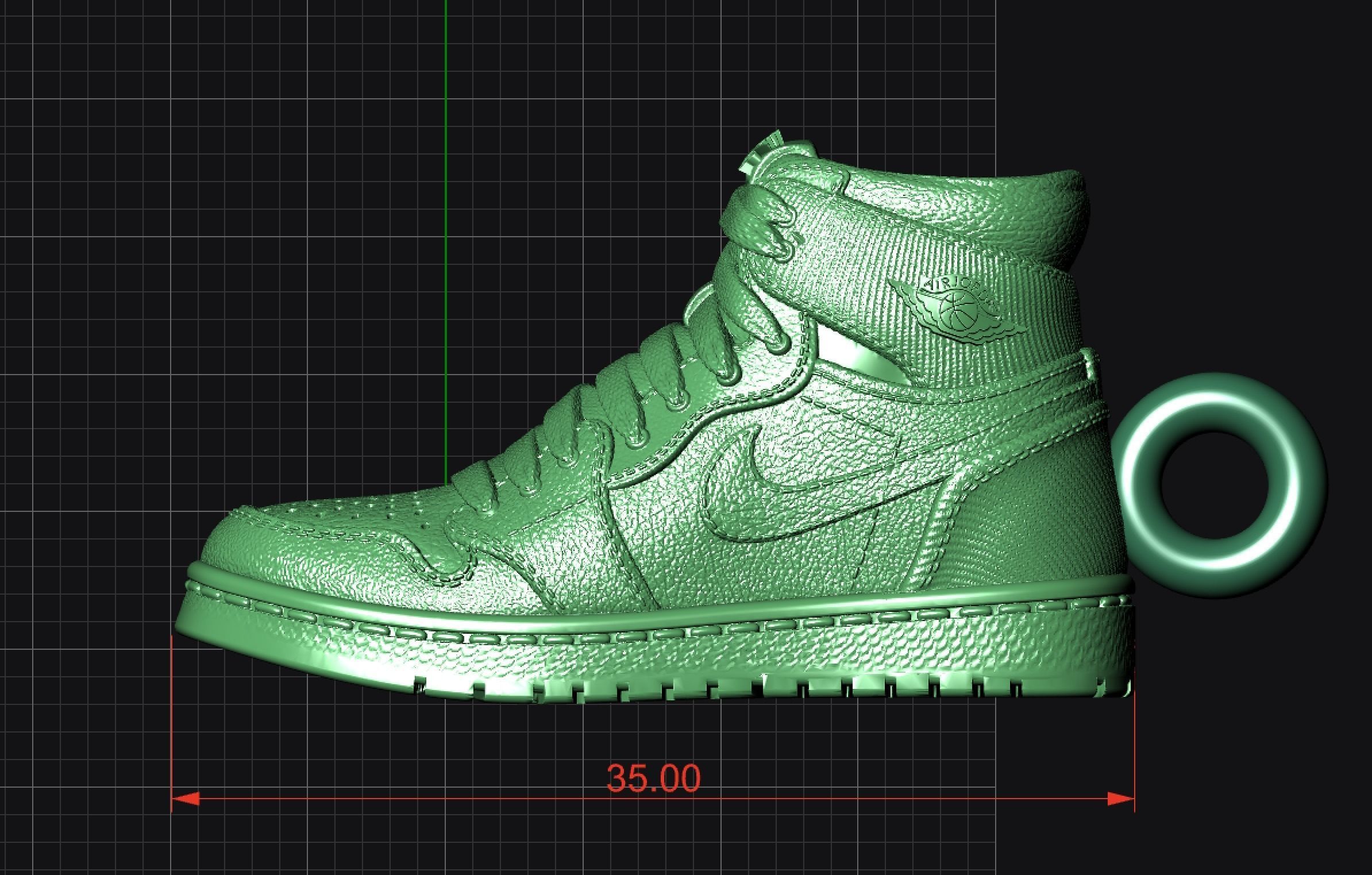 Nike Air Jordan sport shoes 3D print model_5