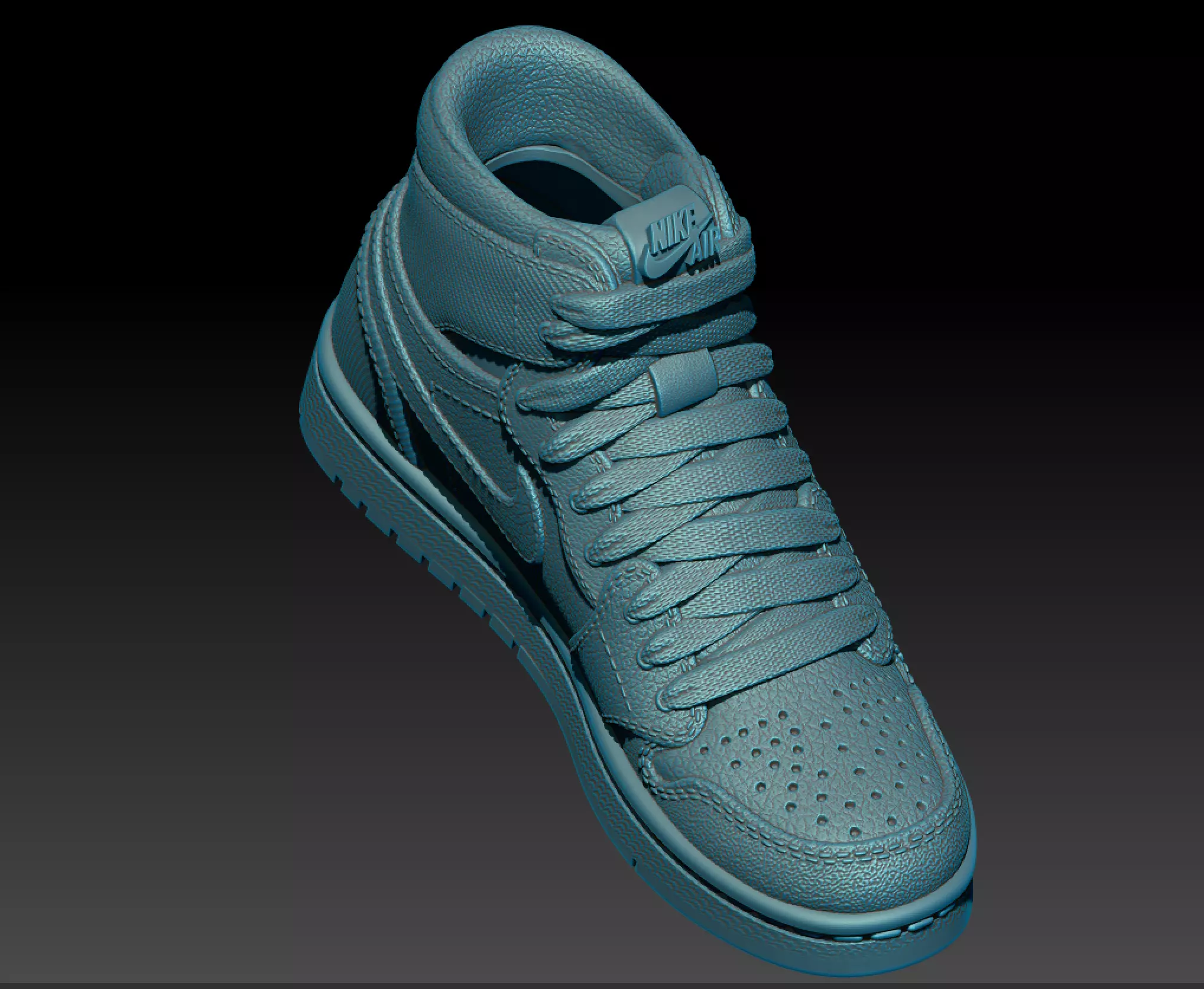 Nike Air Jordan sport shoes 3D print model_0