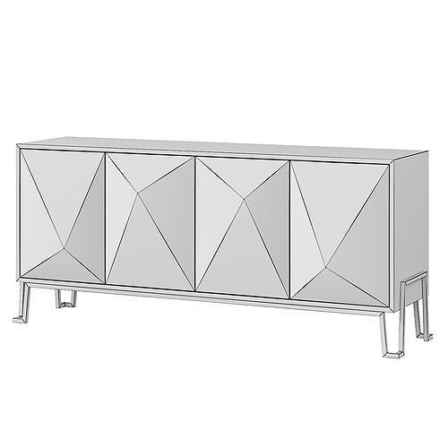 Dresser Highland Washed Oak Veneer 3D model 3