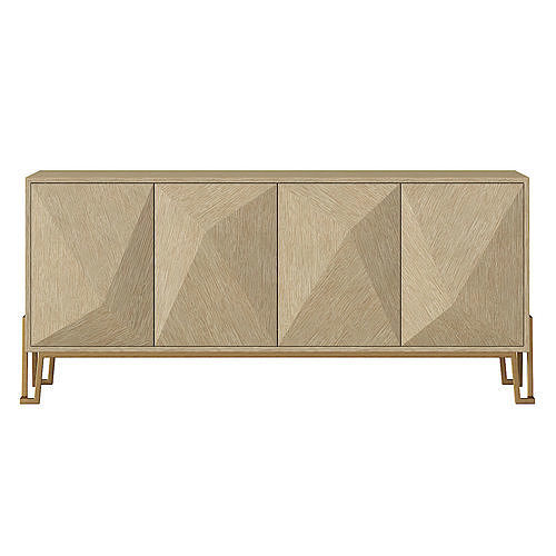 Dresser Highland Washed Oak Veneer 3D model 2