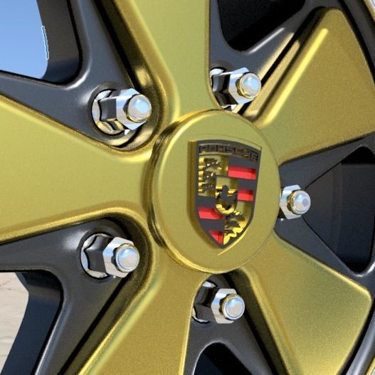 PORSCHE FUCHS RIMS 18 INCH WITH ADVAN TIRES FOR SCALE MODELS  3D print model_4