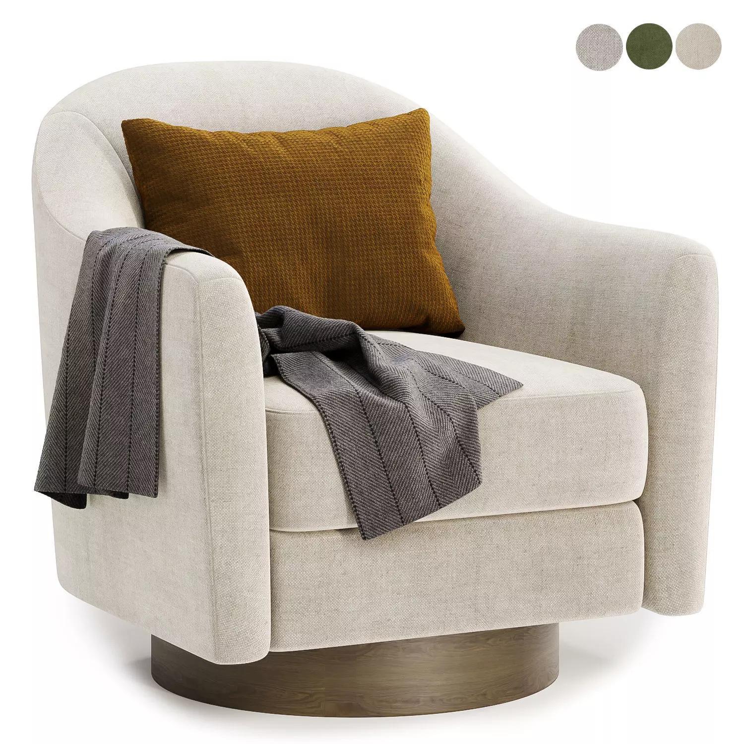 COQUETTE SWIVEL CHAIR 3D model_0