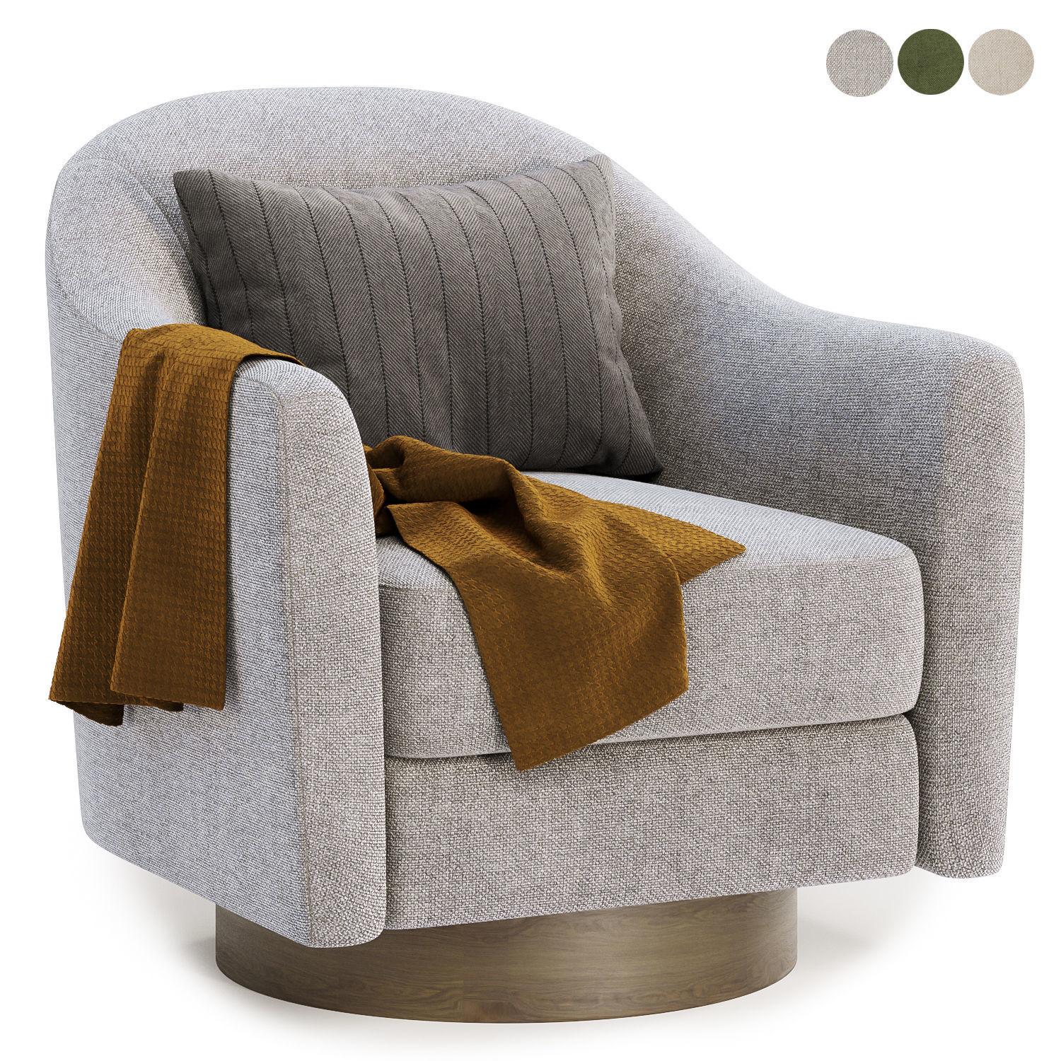 COQUETTE SWIVEL CHAIR 3D model_1