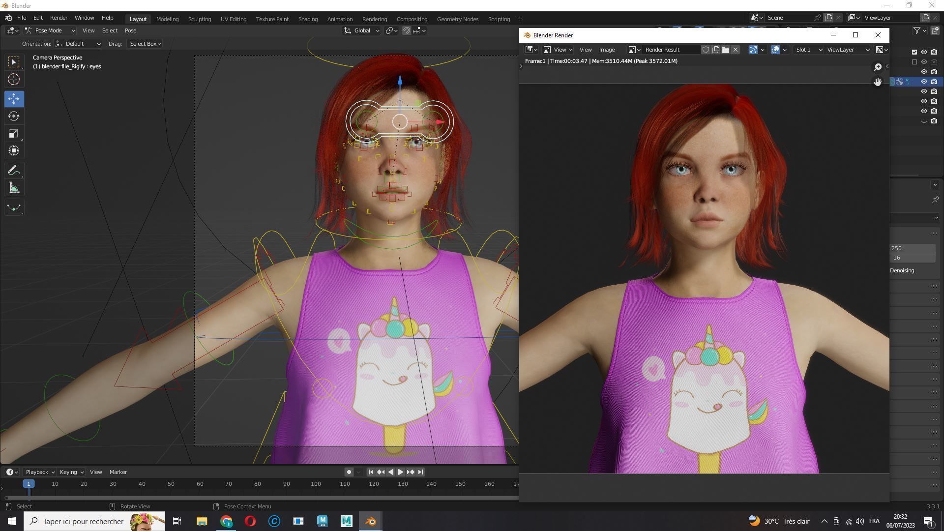 Jesyka-Realistic girl Low-poly 3D model_16