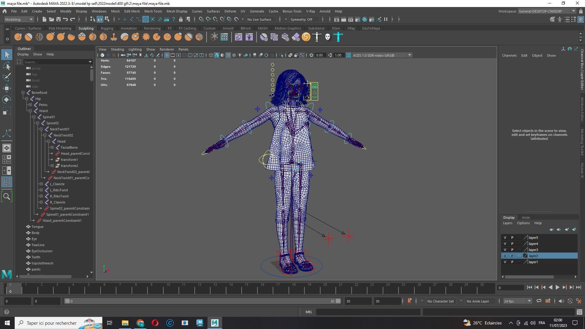 Jesyka-Realistic girl Low-poly 3D model_17