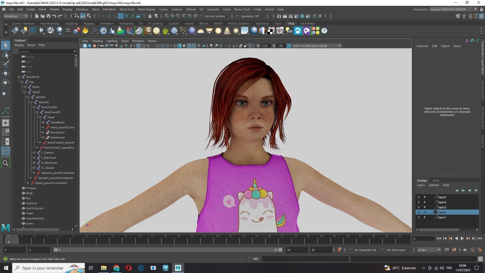 Jesyka-Realistic girl Low-poly 3D model_19
