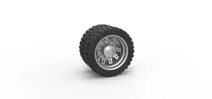 Rear semi wheel for pickup V19 Scale 1 to 25