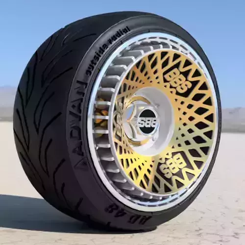 BBS E50 WITH AERO TURBOFAN RIM COVER 17INCH FOR SCALE MODELS