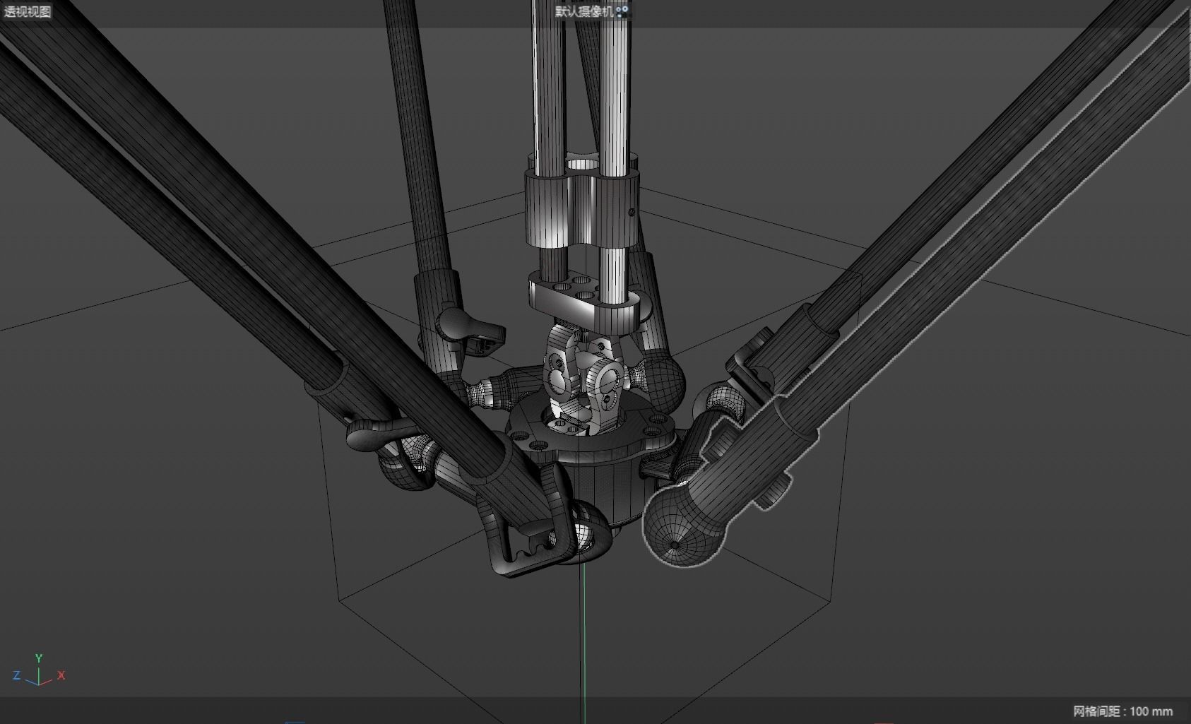 Parallel robotic arm 3D model_3