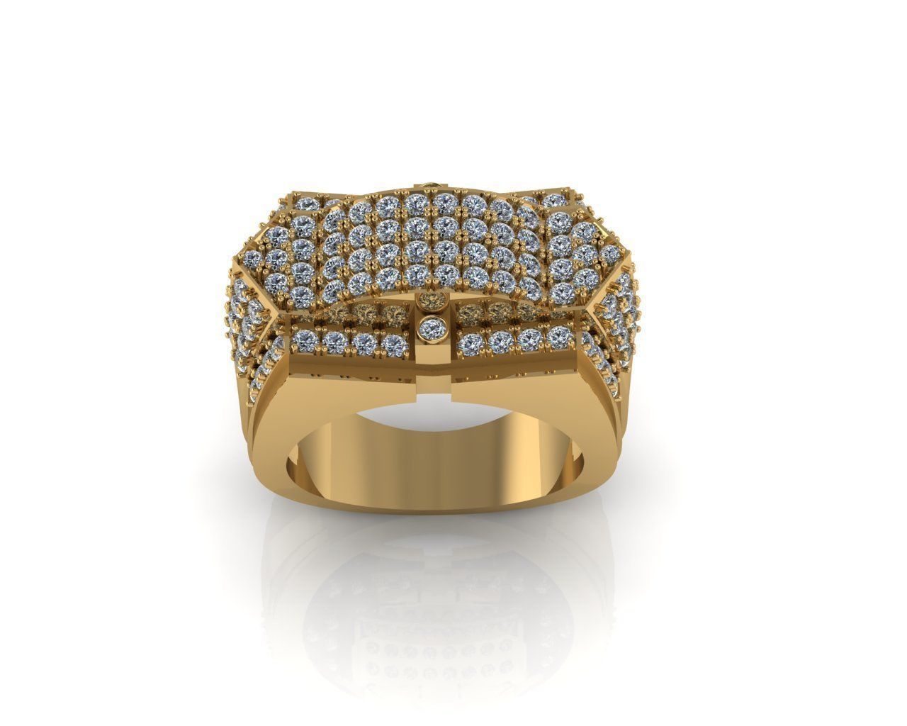 Diamond Man Ring 3D print model 3D print model_2