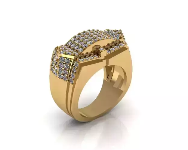 Diamond Man Ring 3D print model