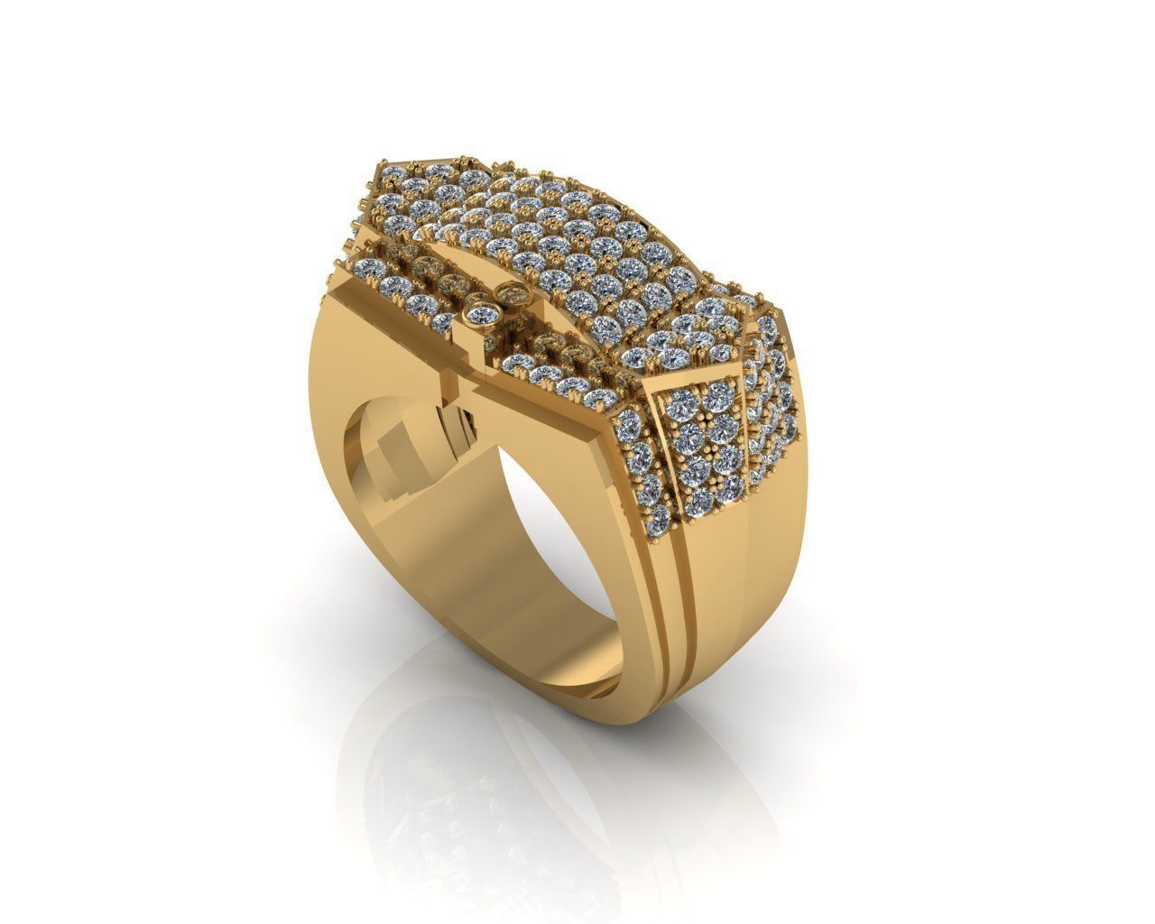 Diamond Man Ring 3D print model 3D print model_1