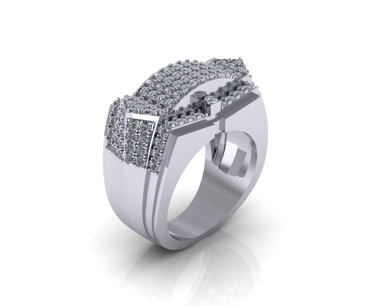 Diamond Man Ring 3D print model 3D print model_3