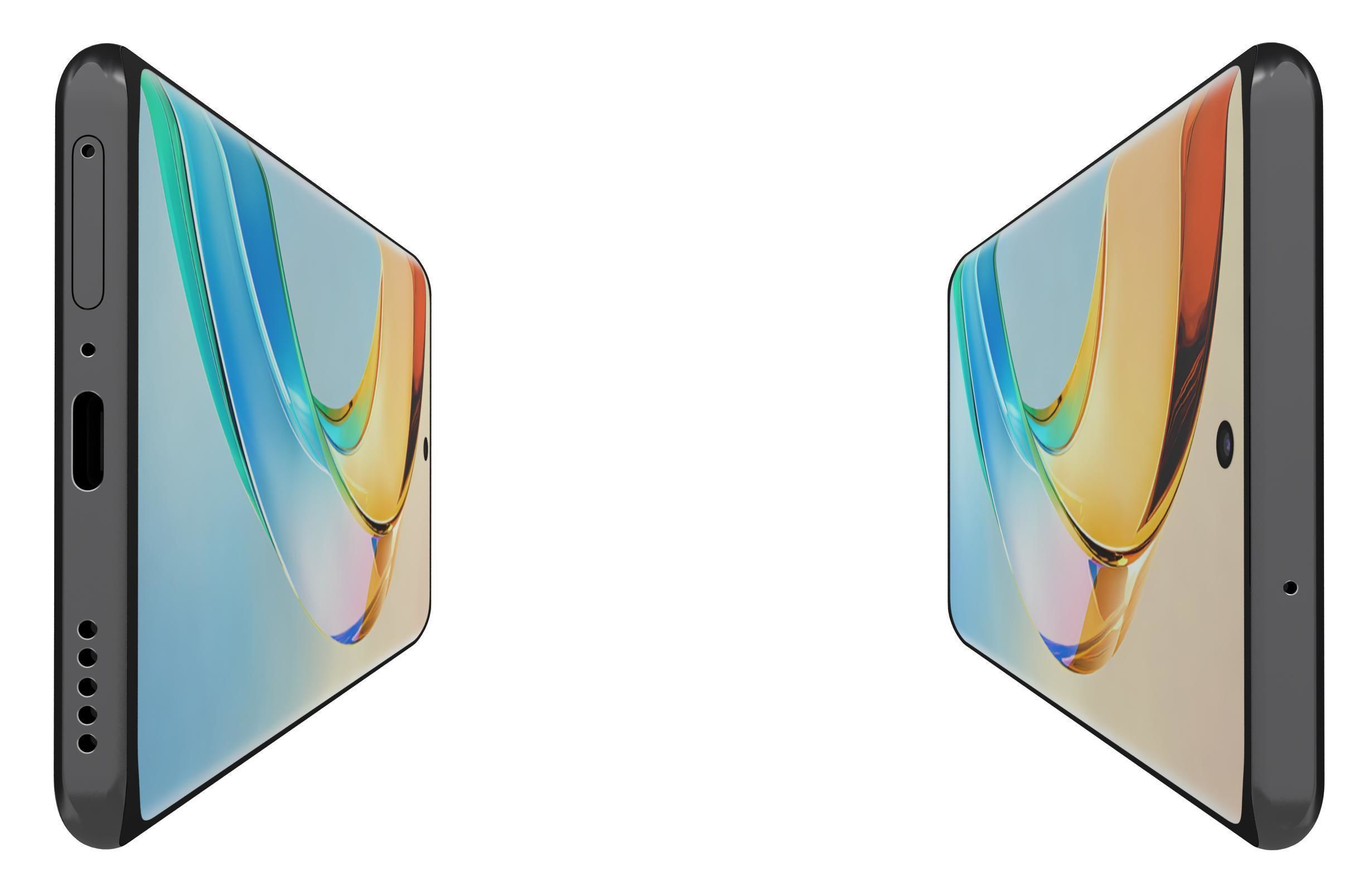 Honor X50 Black Low-poly 3D model_8