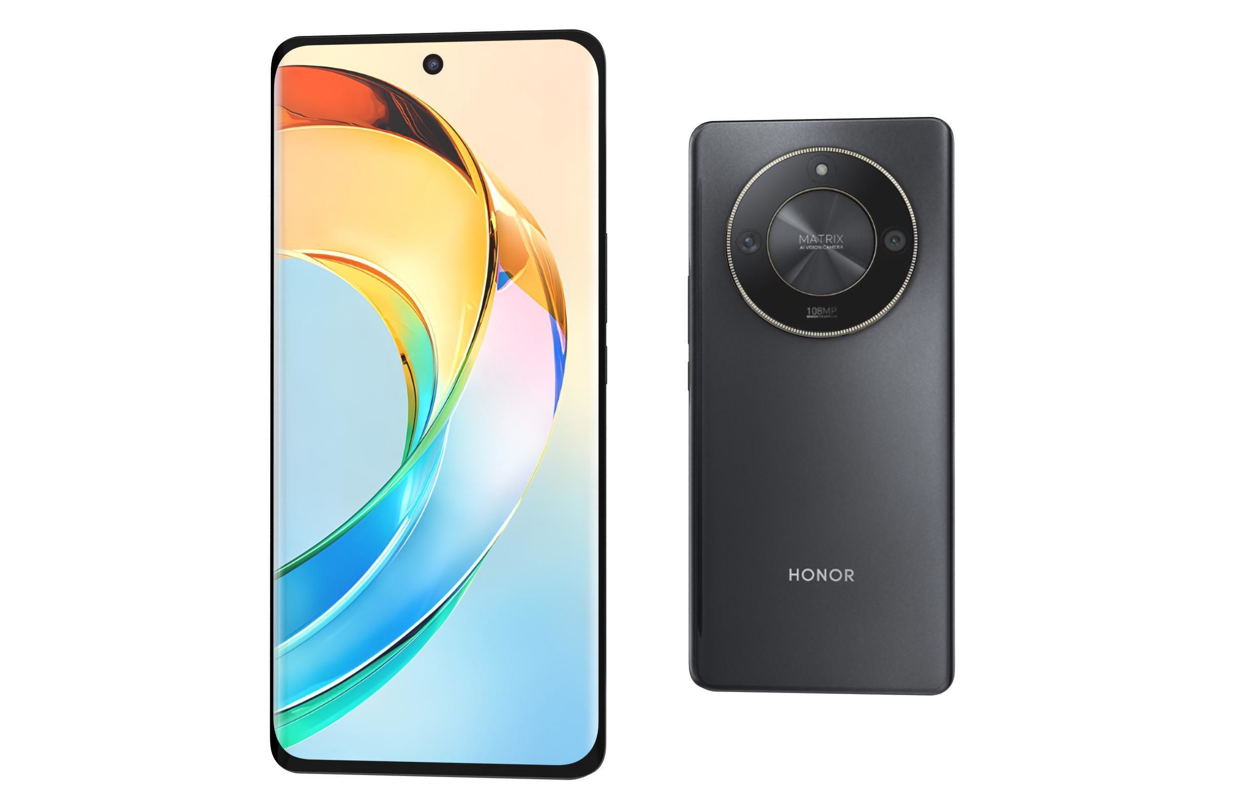 Honor X50 Black Low-poly 3D model_6