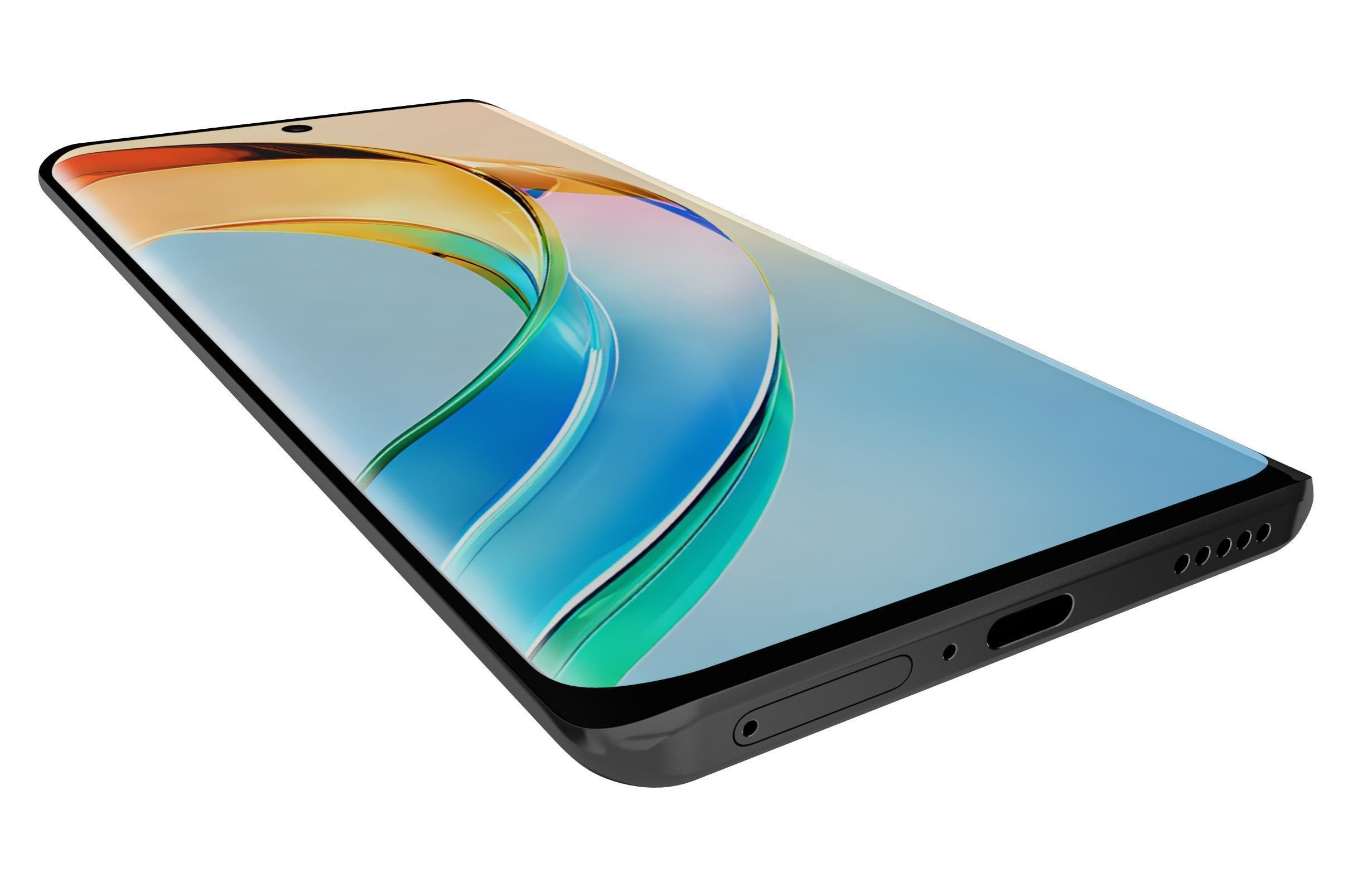 Honor X50 Black Low-poly 3D model_12