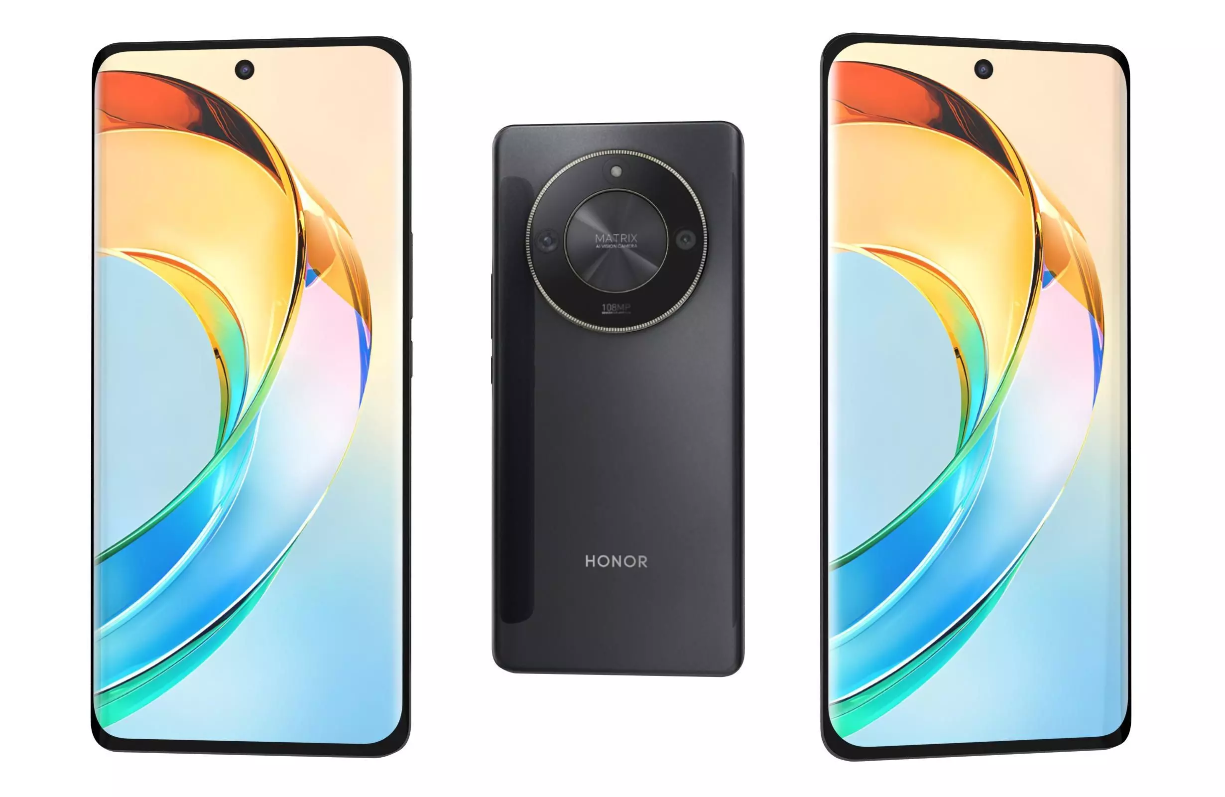 Honor X50 Black Low-poly 3D model_0