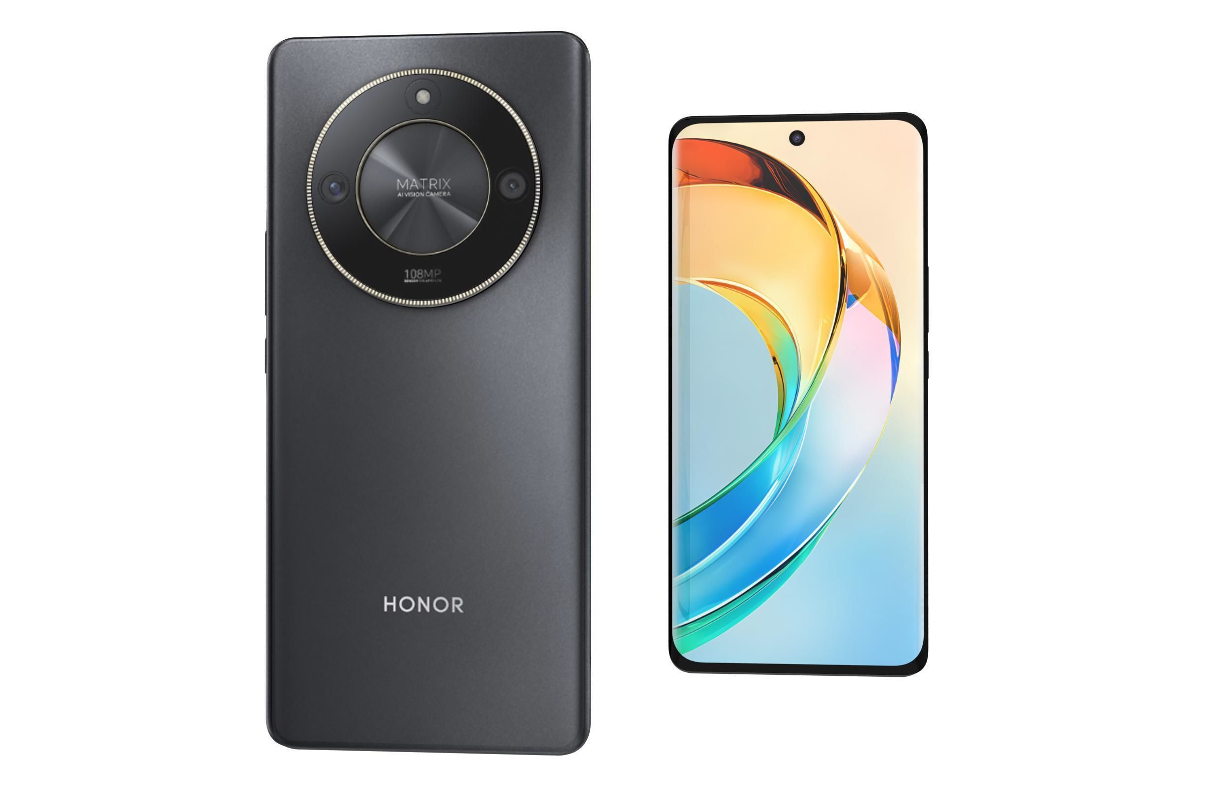 Honor X50 Black Low-poly 3D model_7