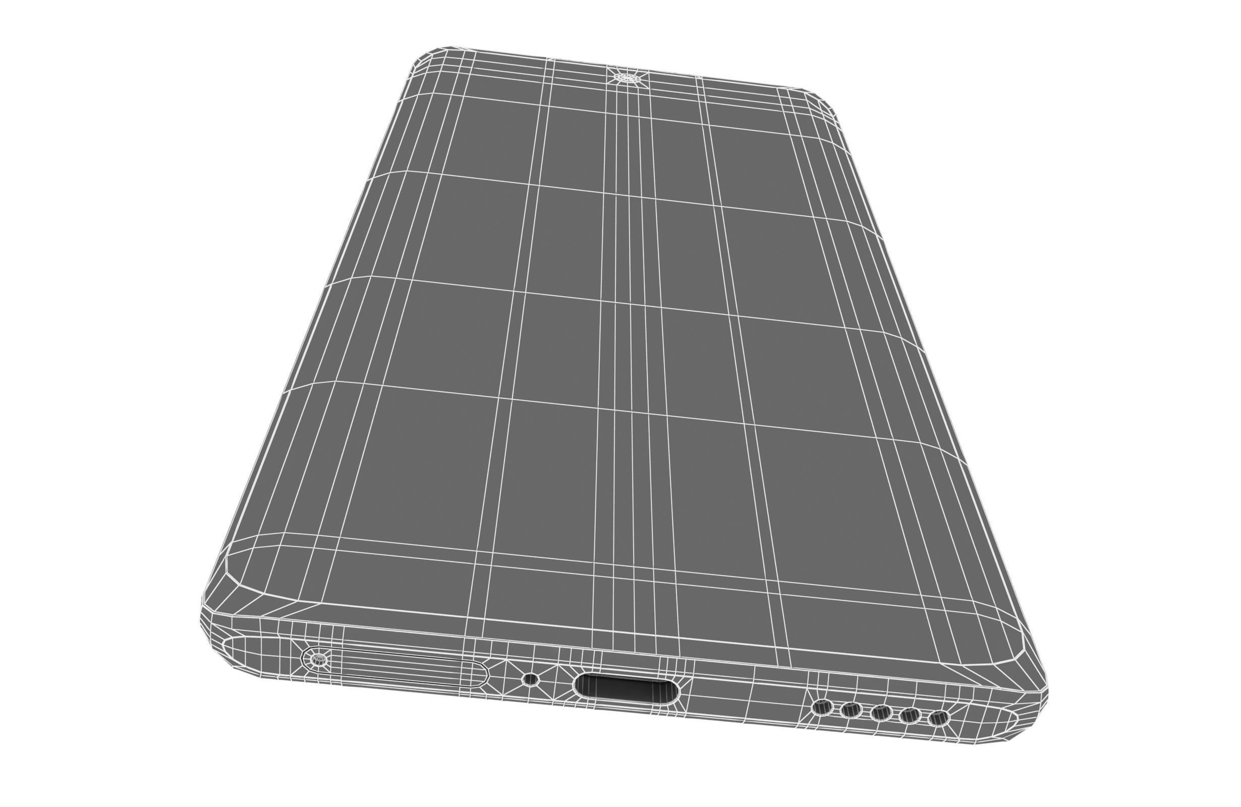 Honor X50 Black Low-poly 3D model_19