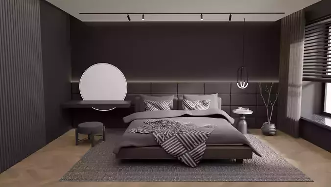 quiet dark bedroom