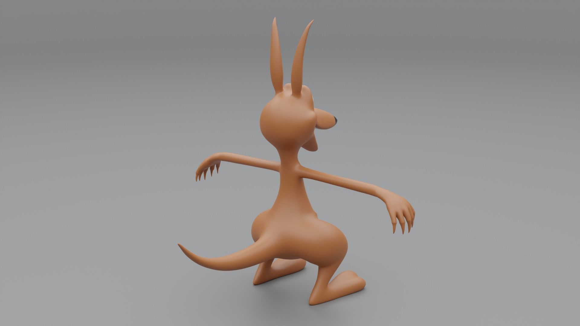3D Kangaroo Cartoon 3D model_7