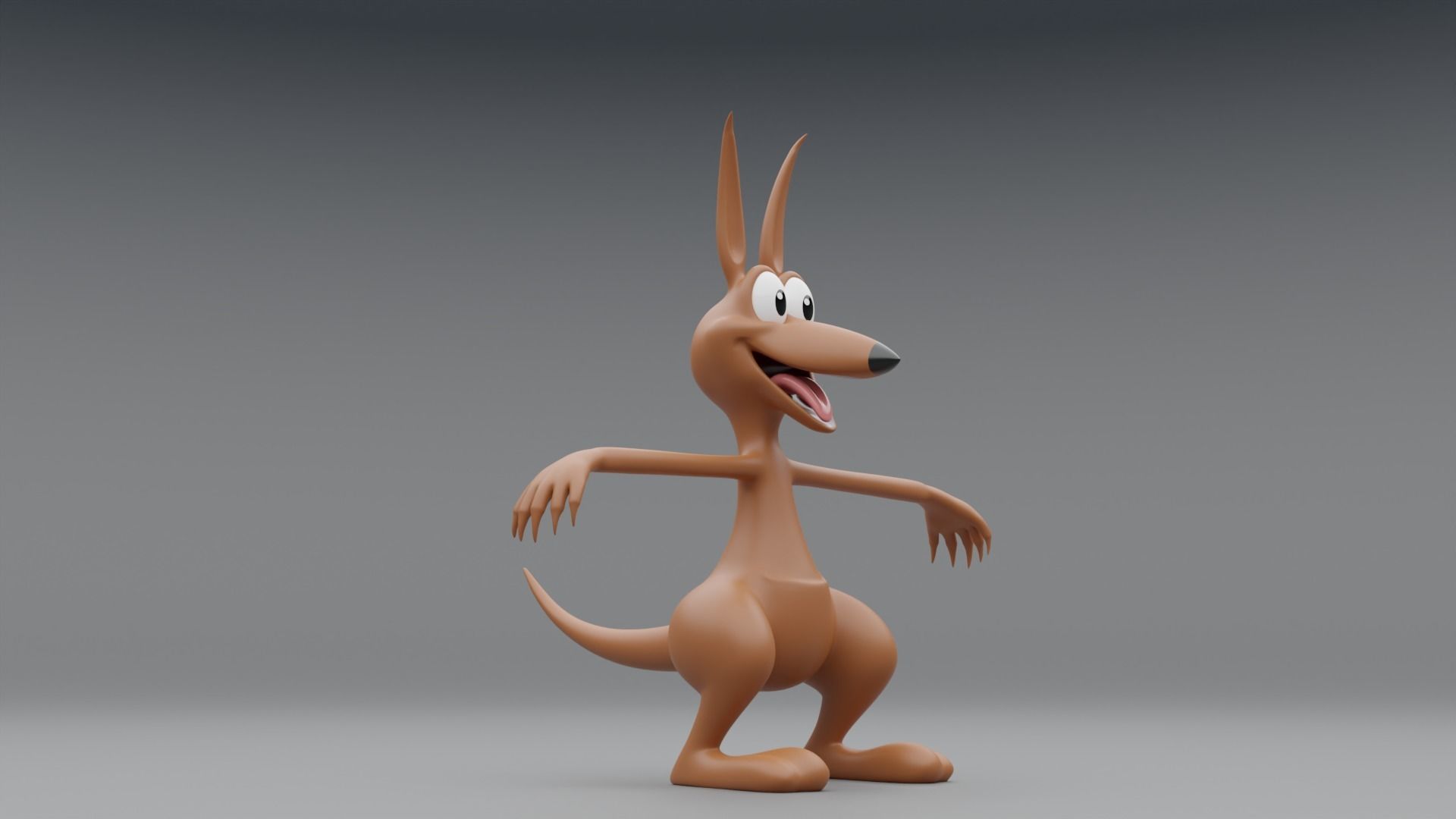 3D Kangaroo Cartoon 3D model_6