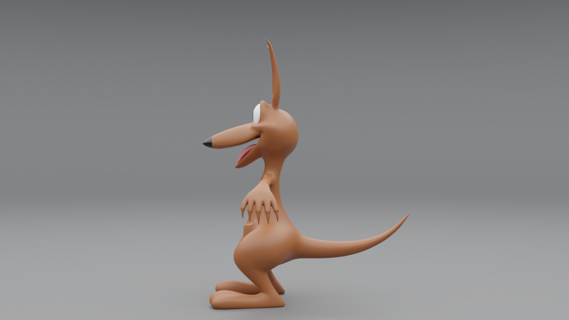 3D Kangaroo Cartoon 3D model_3
