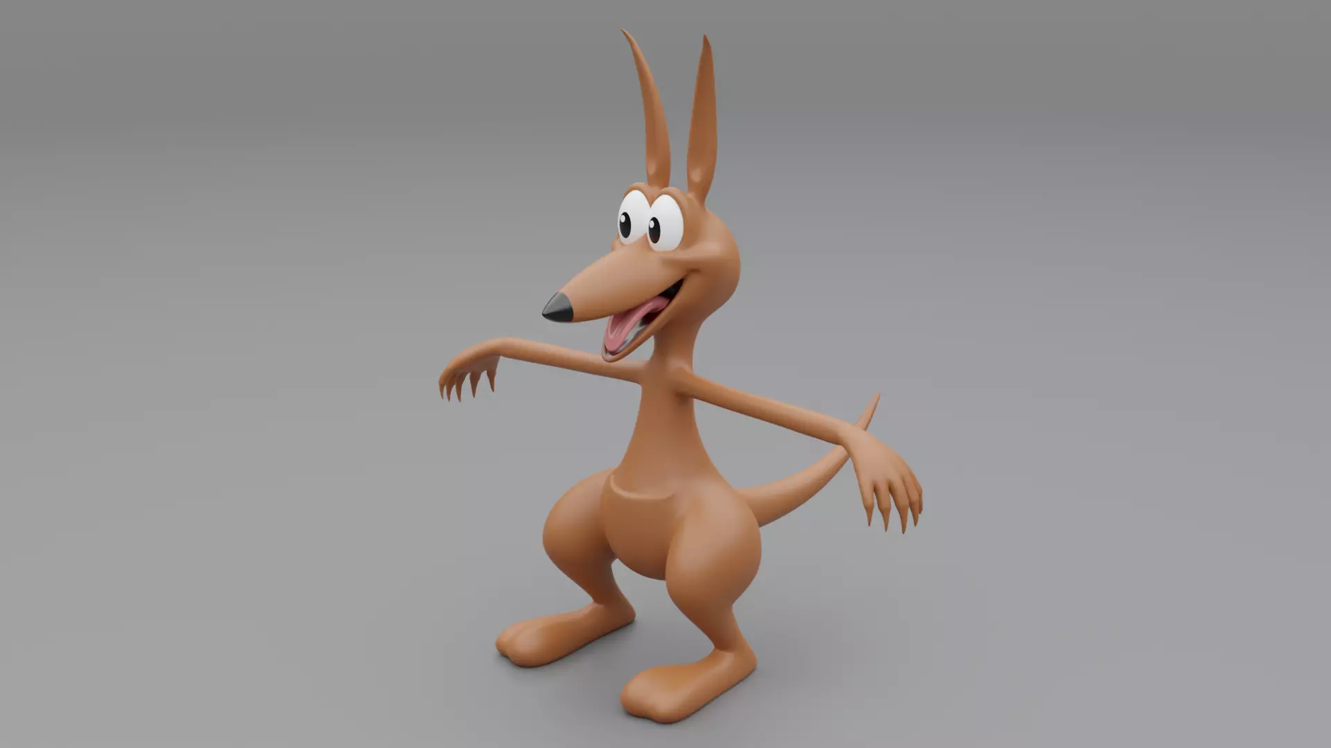 3D Kangaroo Cartoon 3D model_0