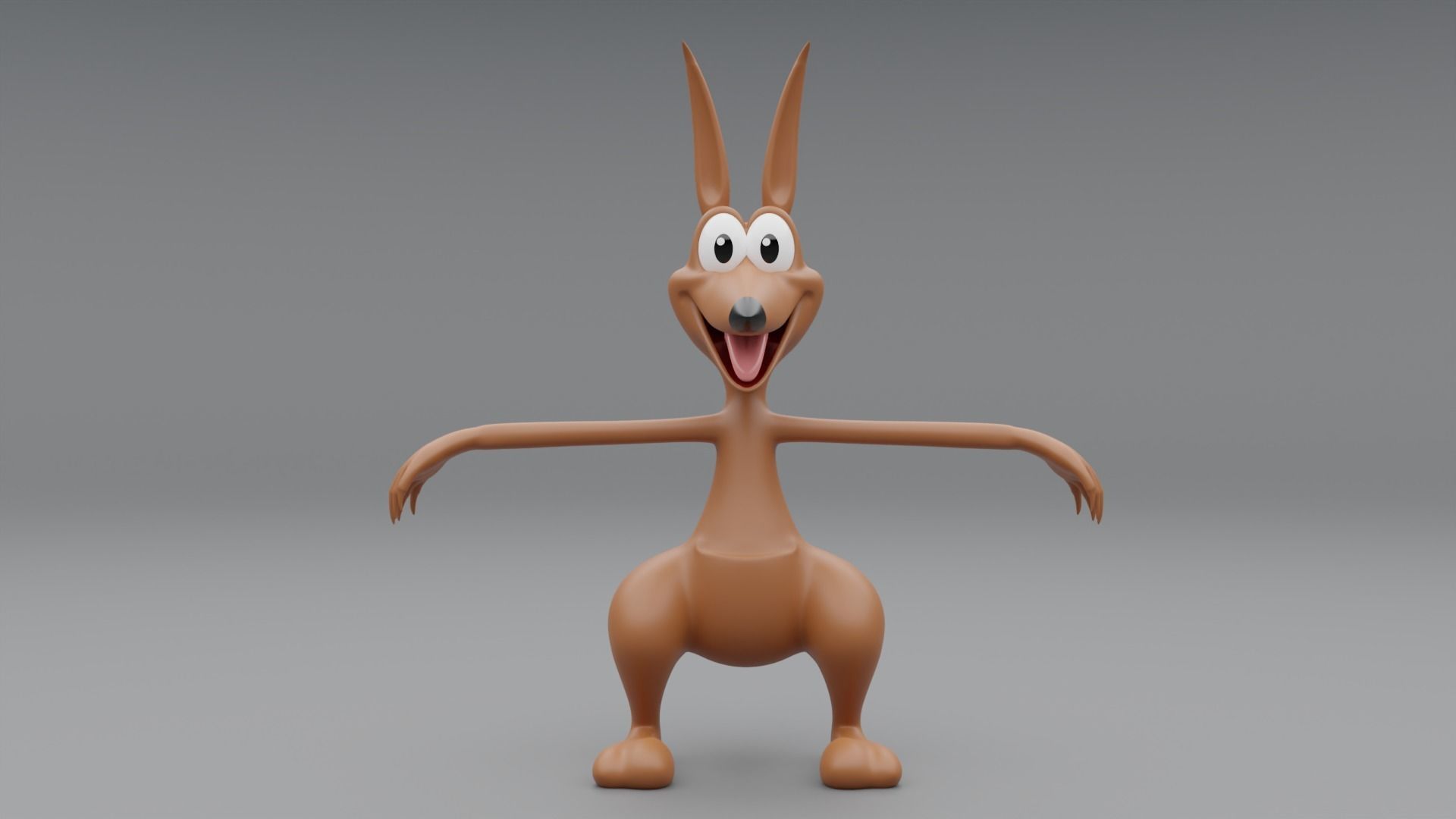 3D Kangaroo Cartoon 3D model_2