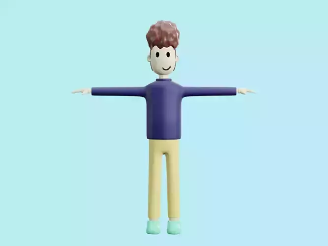 3D Character casual cute man