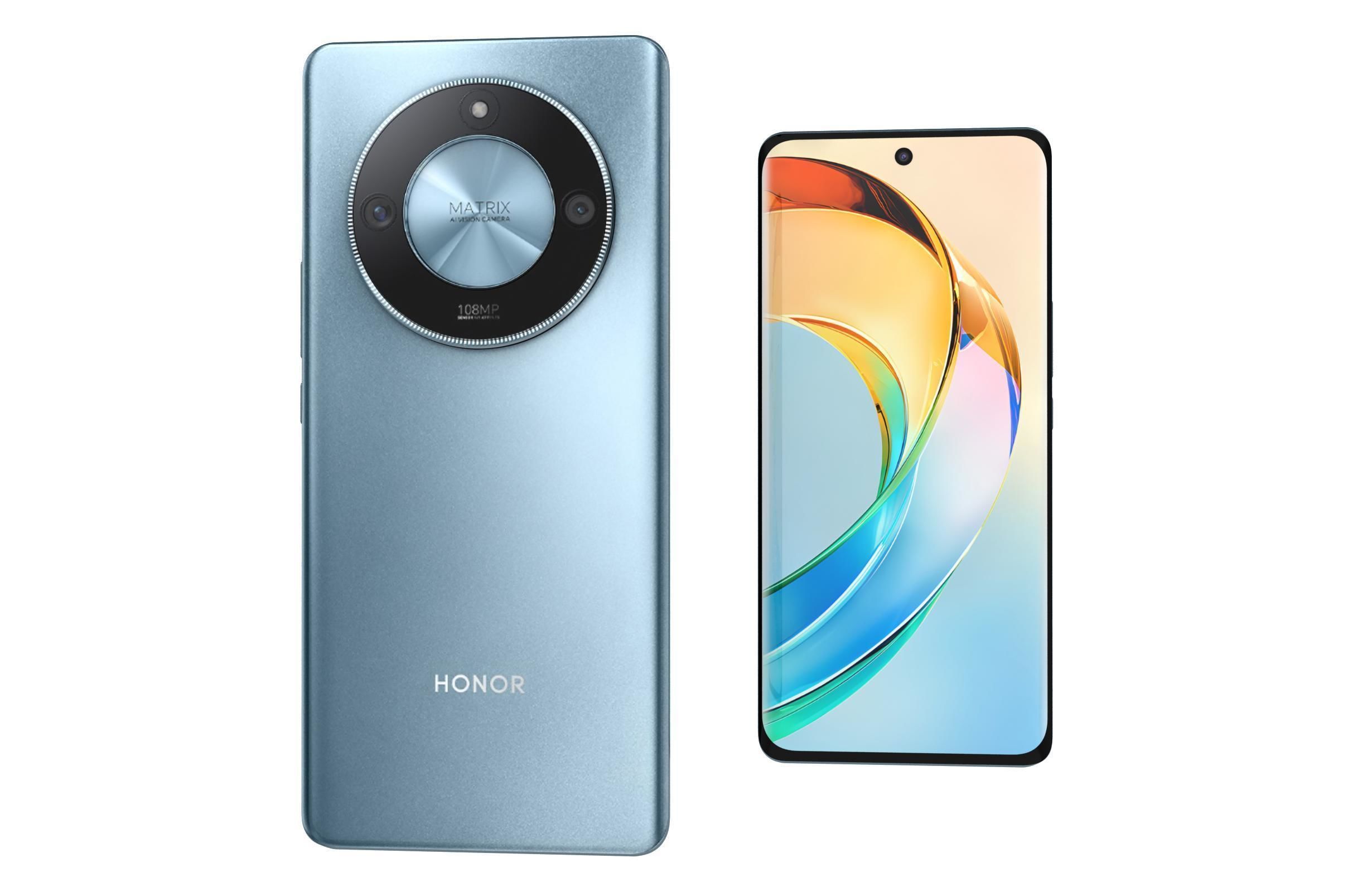 Honor X50 Blue Low-poly 3D model_7